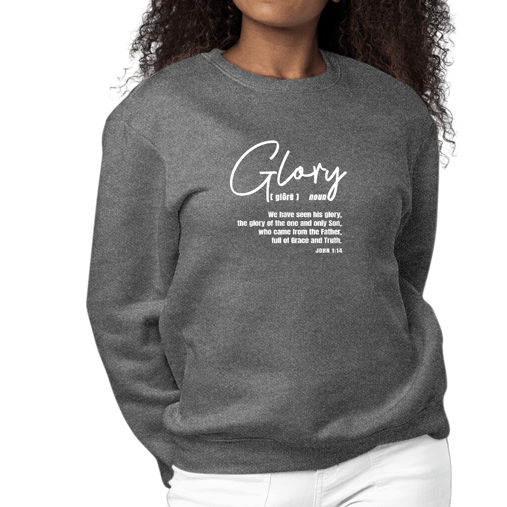 Womens Graphic Sweatshirt Glory - Christian Inspiration-6