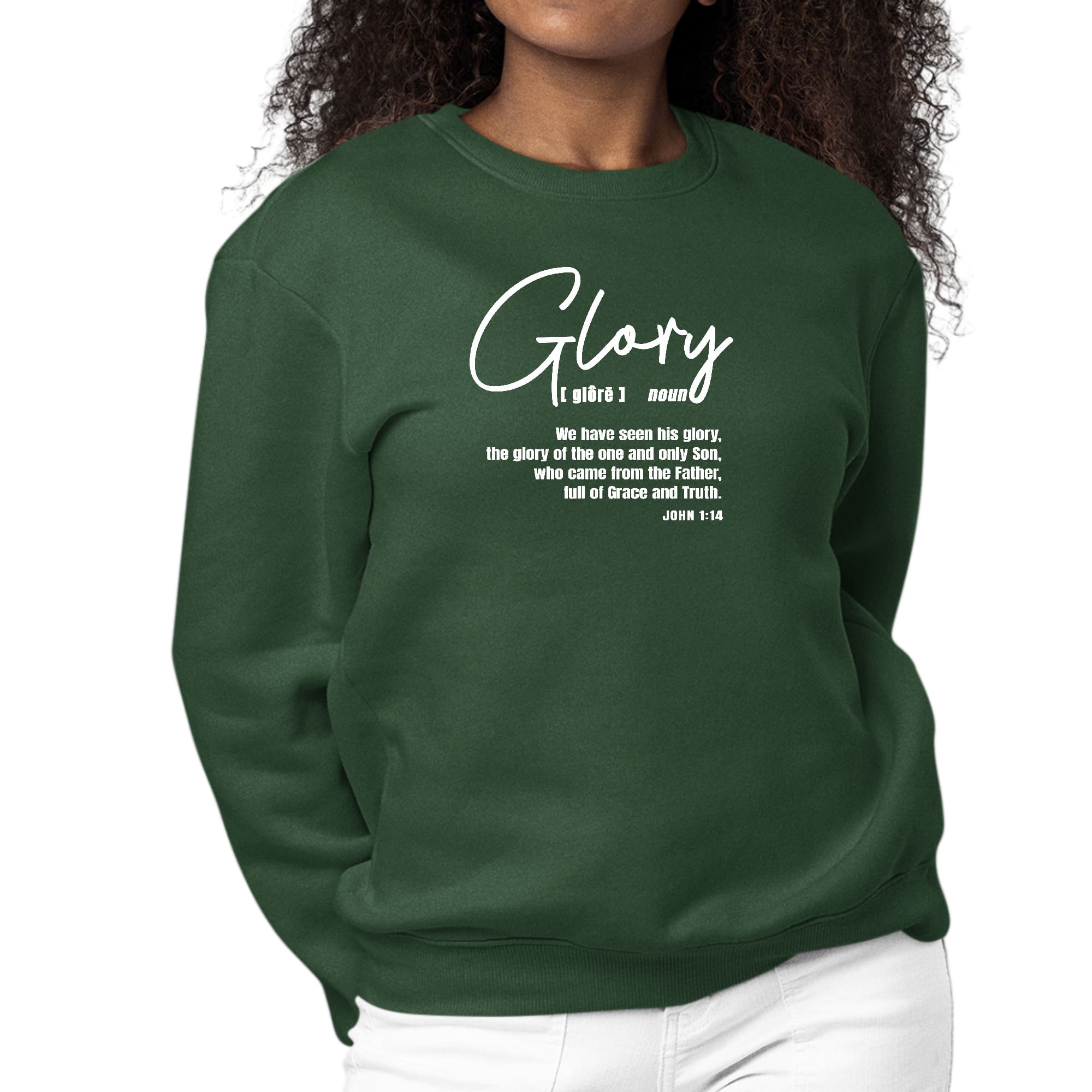 Womens Graphic Sweatshirt Glory - Christian Inspiration-4