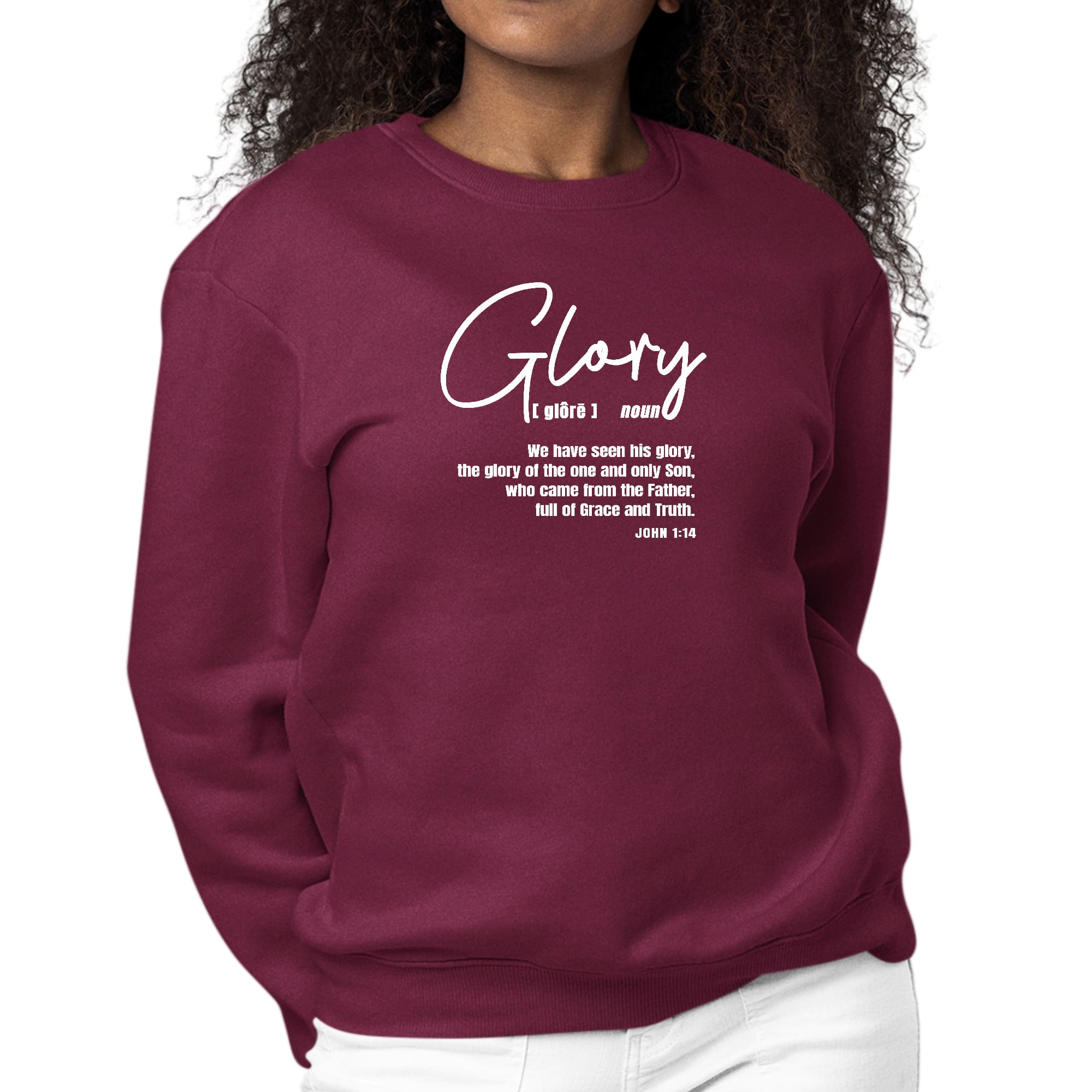 Womens Graphic Sweatshirt Glory - Christian Inspiration-5