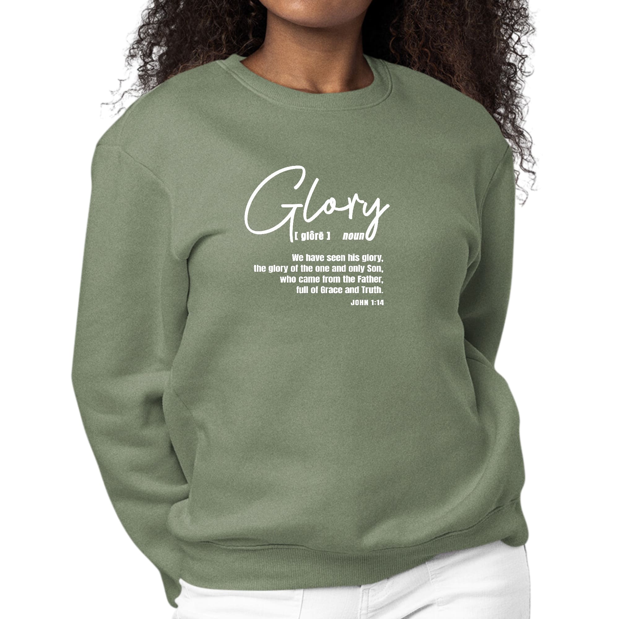 Womens Graphic Sweatshirt Glory - Christian Inspiration-7