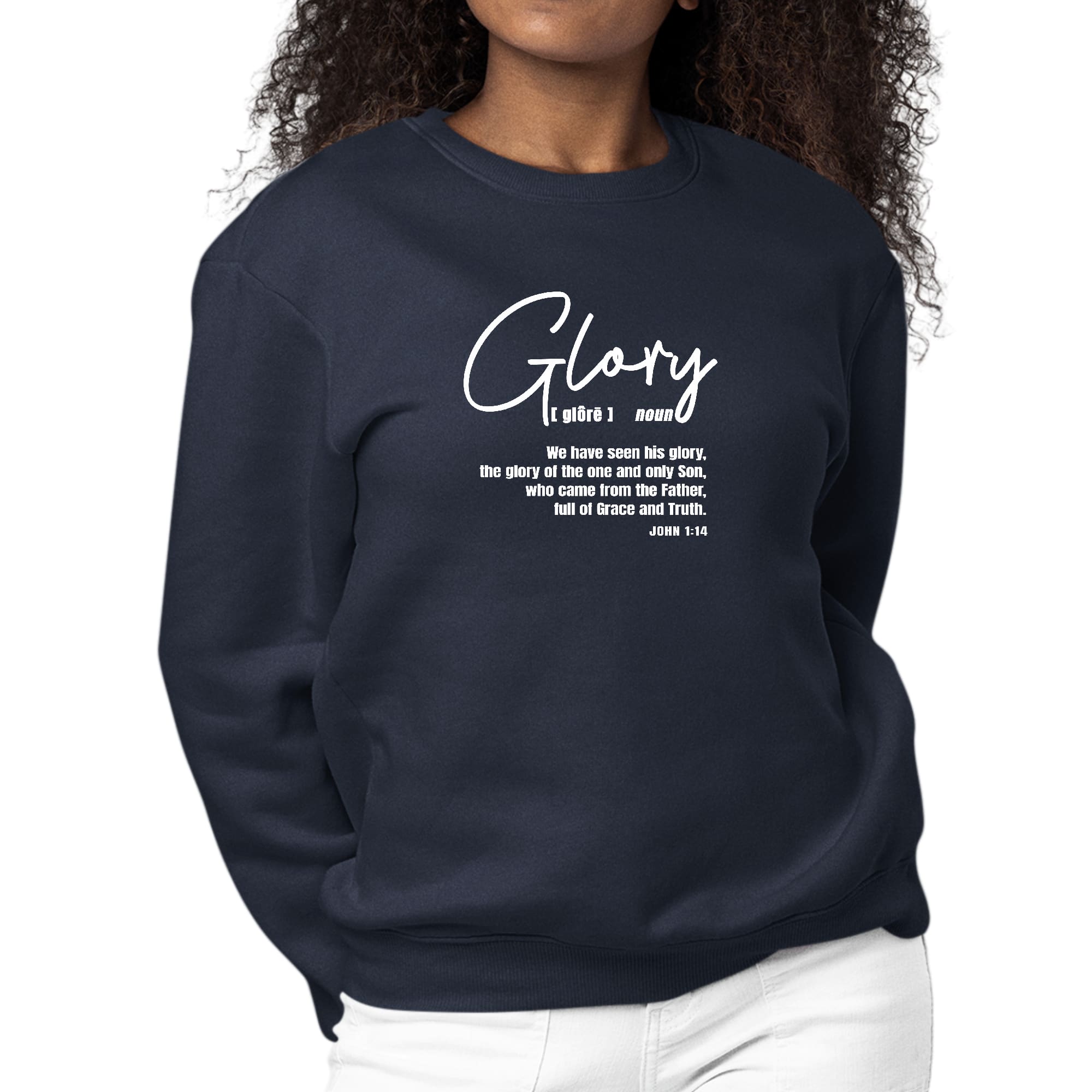 Womens Graphic Sweatshirt Glory - Christian Inspiration-2