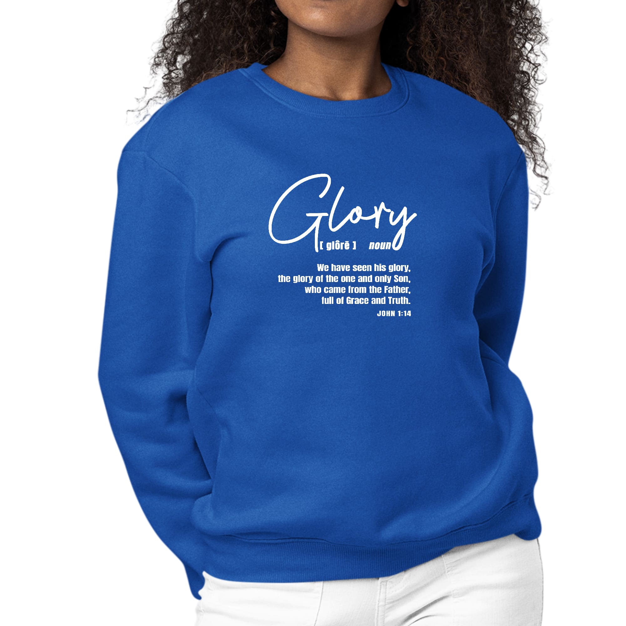 Womens Graphic Sweatshirt Glory - Christian Inspiration-3