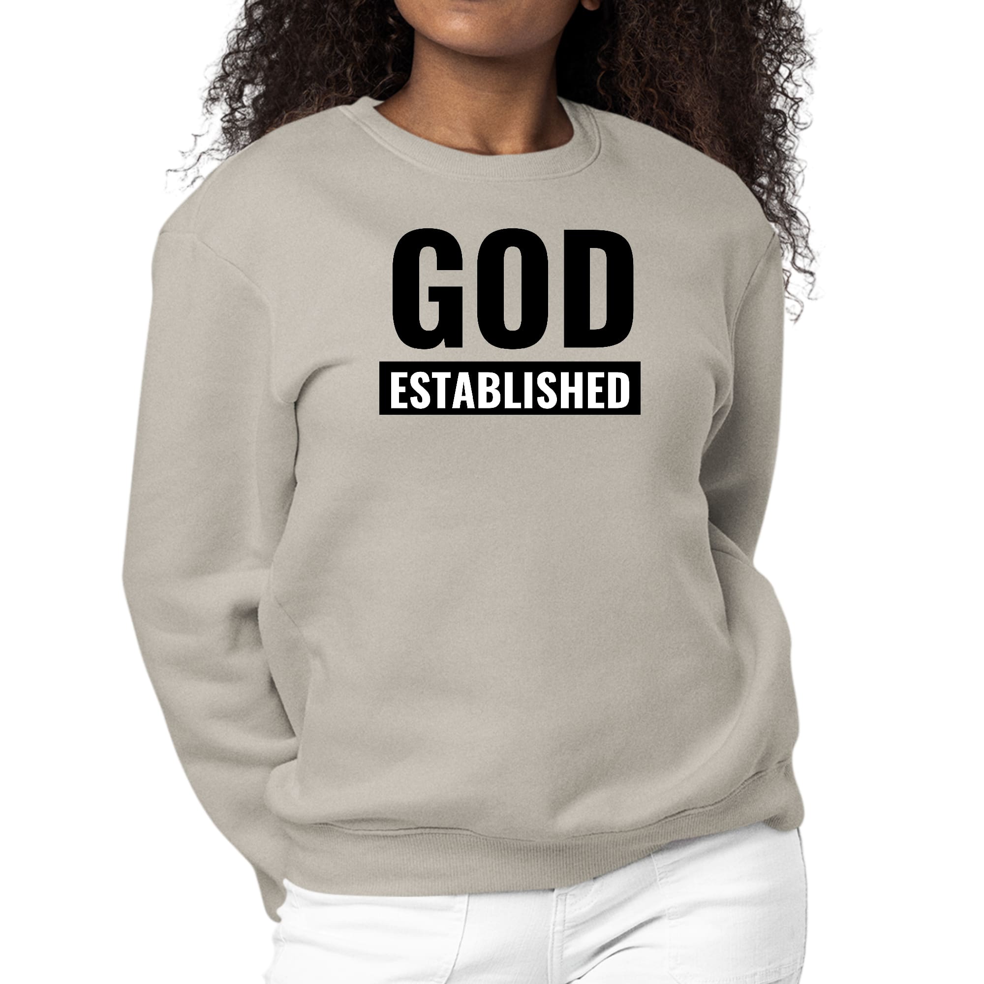 Womens Graphic Sweatshirt God Established-4