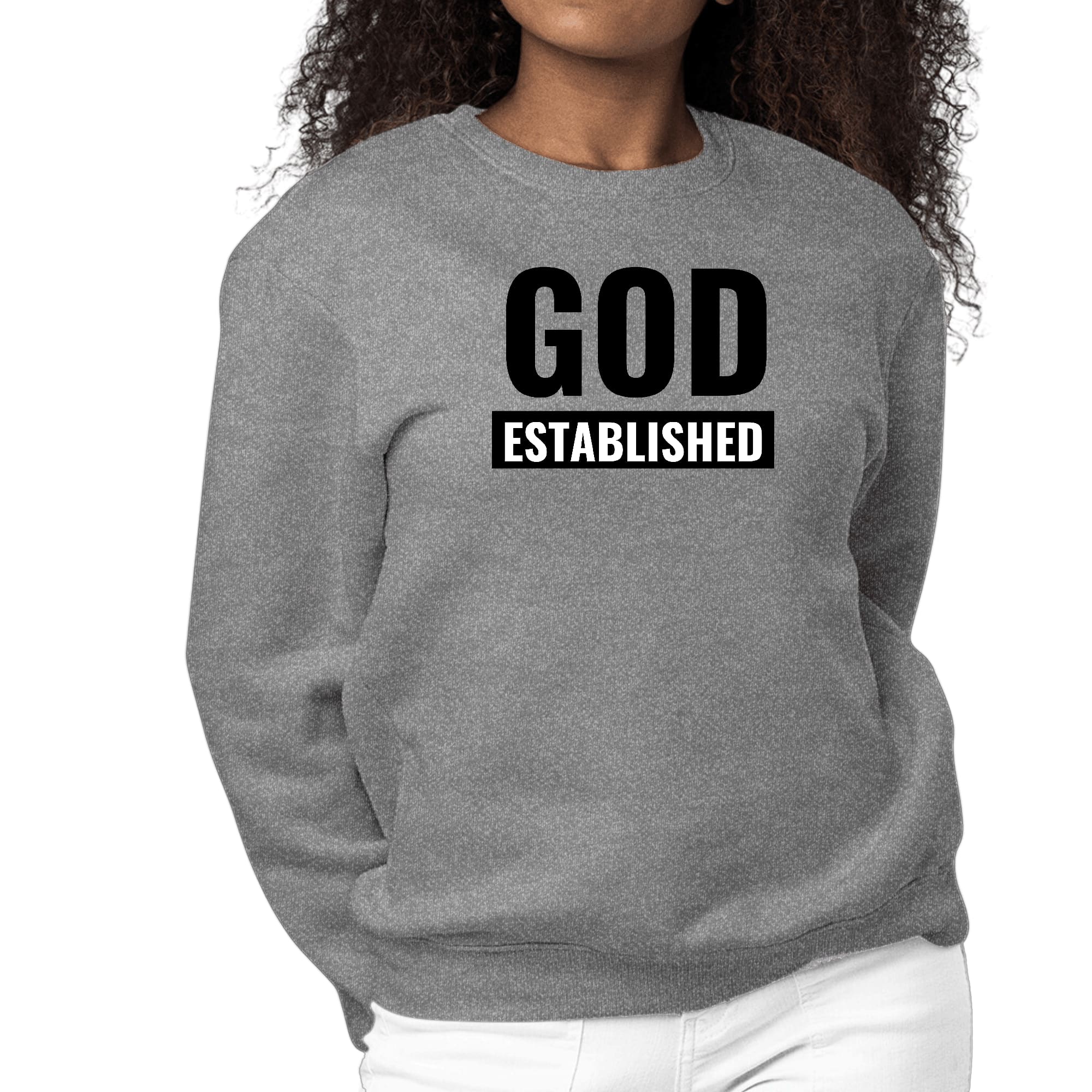 Womens Graphic Sweatshirt God Established-7