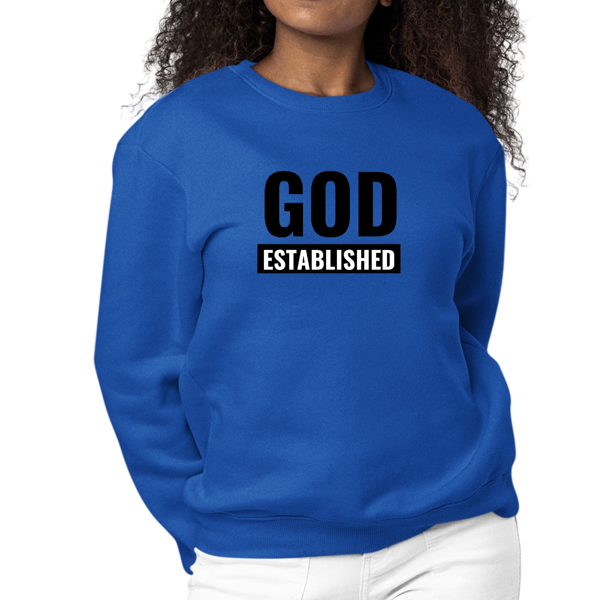 Womens Graphic Sweatshirt God Established-2