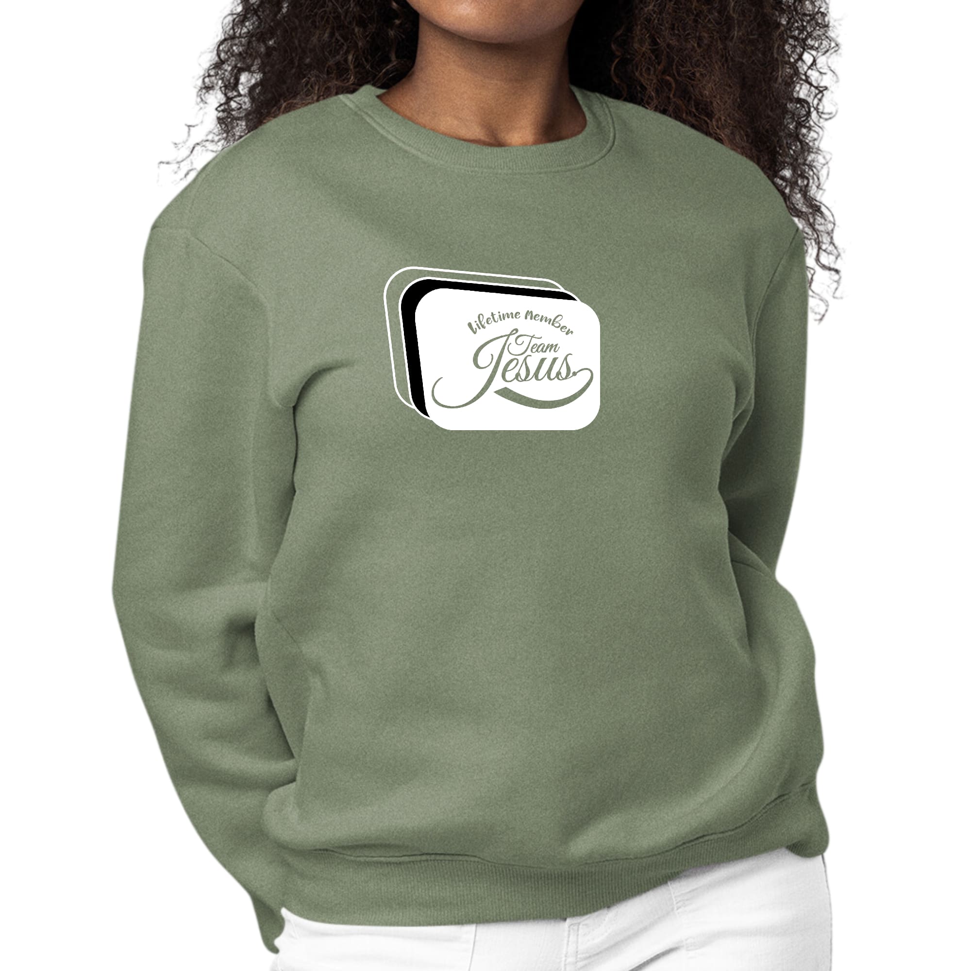 Womens Graphic Sweatshirt Lifetime Member Team Jesus-7