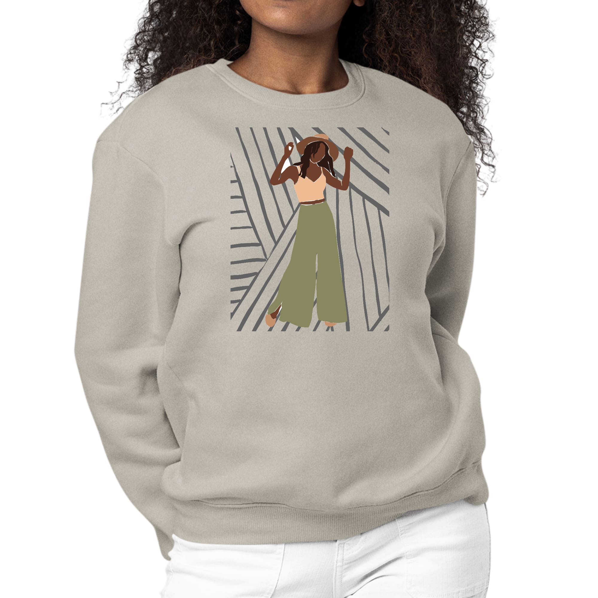 Womens Graphic Sweatshirt Say it Soul, its Her Groove Thing-4