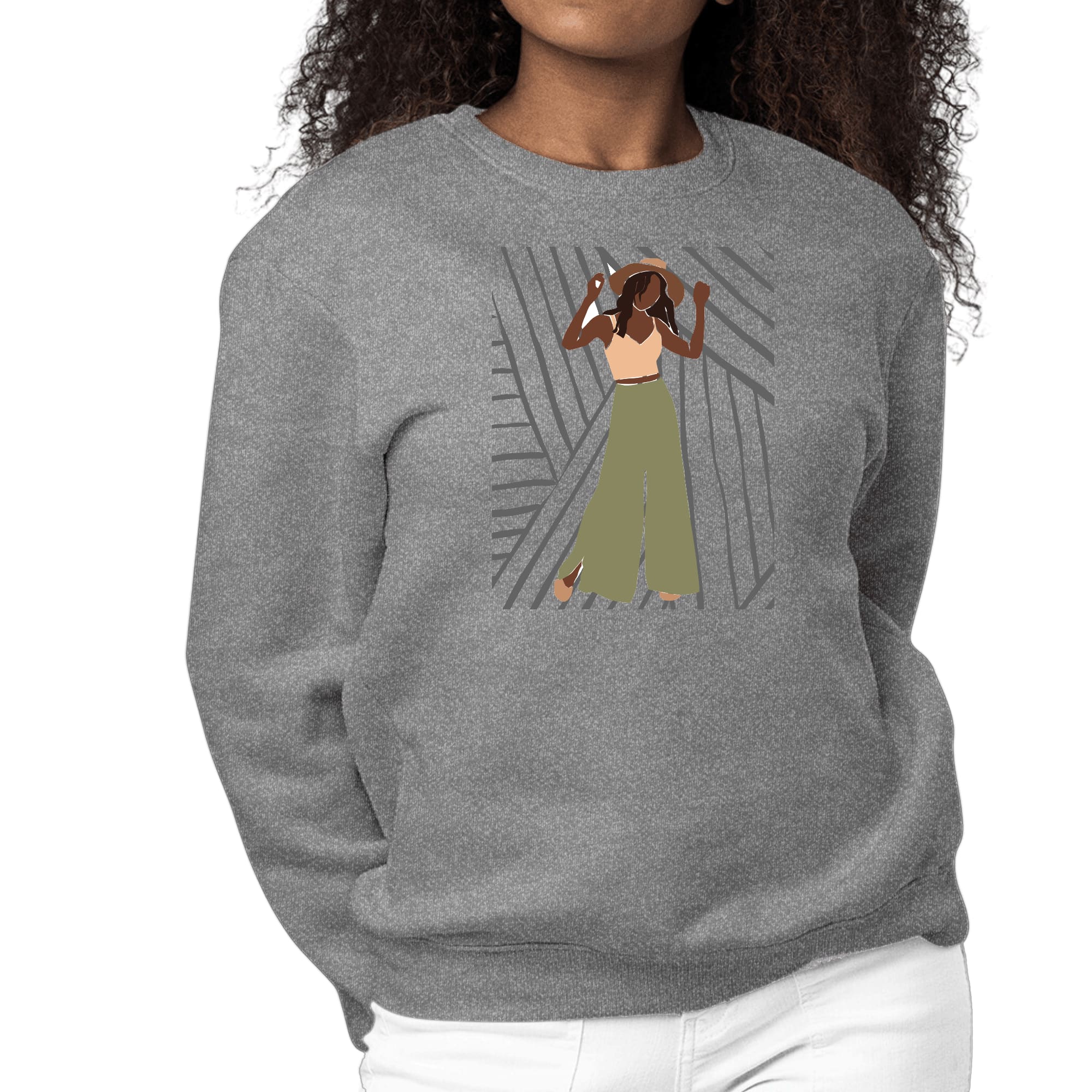 Womens Graphic Sweatshirt Say it Soul, its Her Groove Thing-7