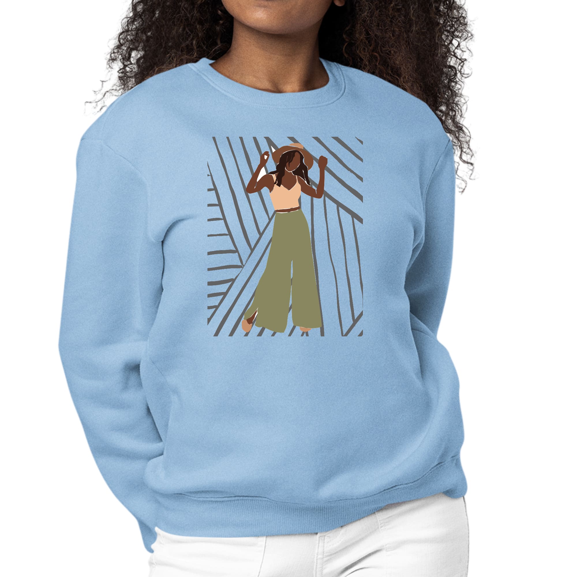 Womens Graphic Sweatshirt Say it Soul, its Her Groove Thing-5