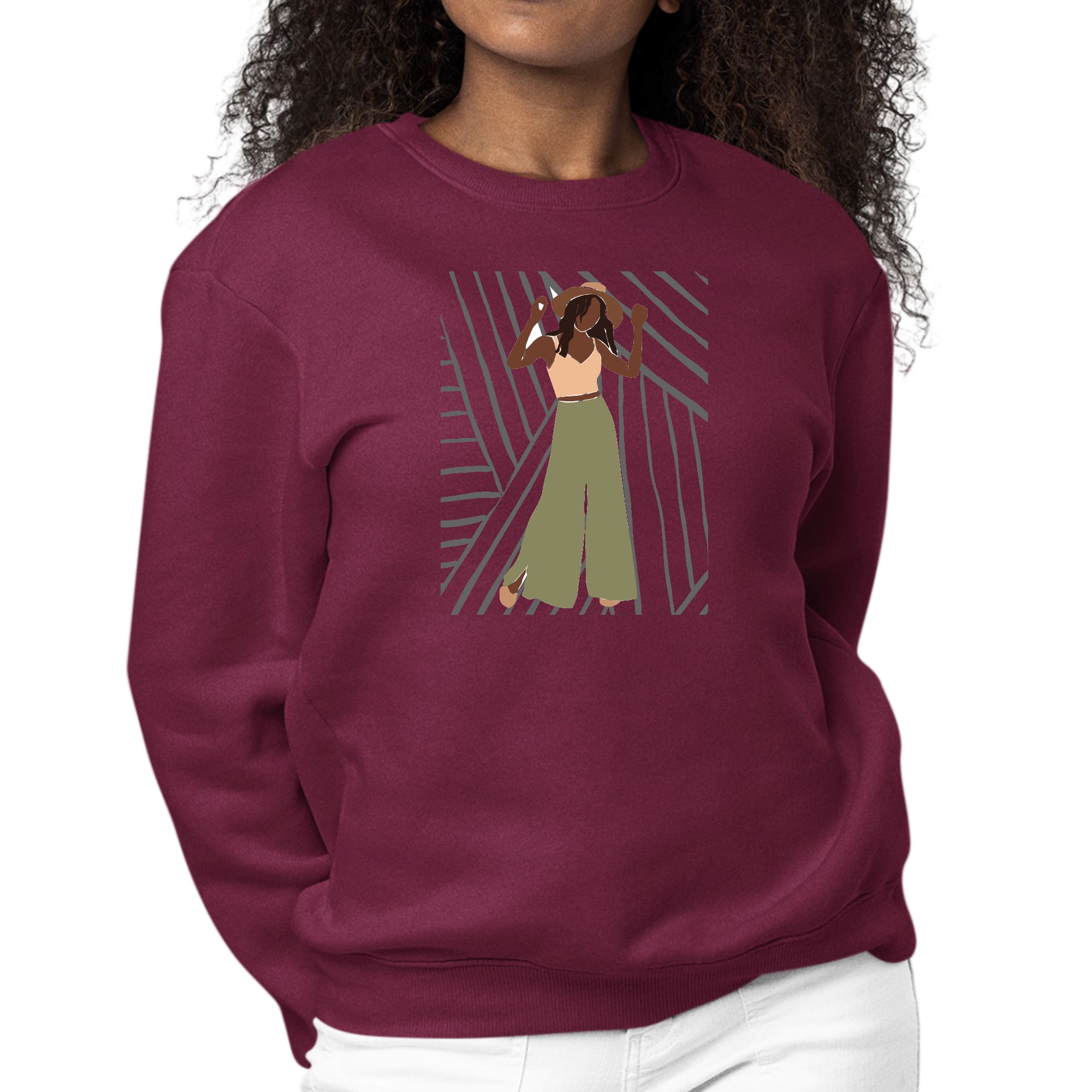 Womens Graphic Sweatshirt Say it Soul, its Her Groove Thing-3