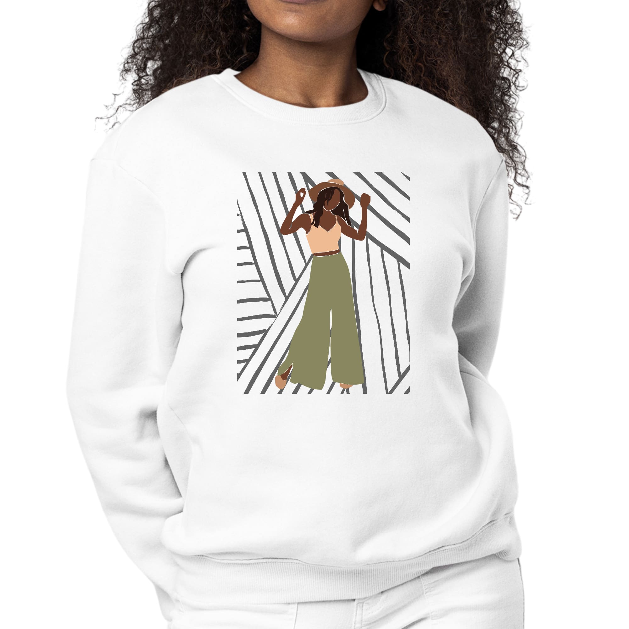 Womens Graphic Sweatshirt Say it Soul, its Her Groove Thing-0