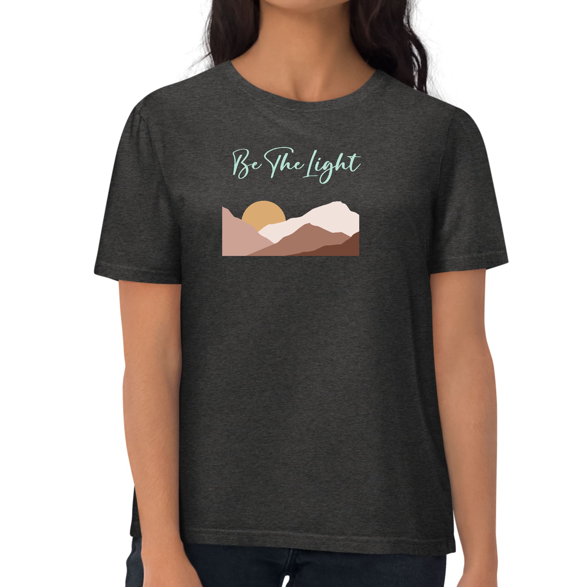 Womens Graphic T-shirt Say it Soul, be the Light Illustration-3