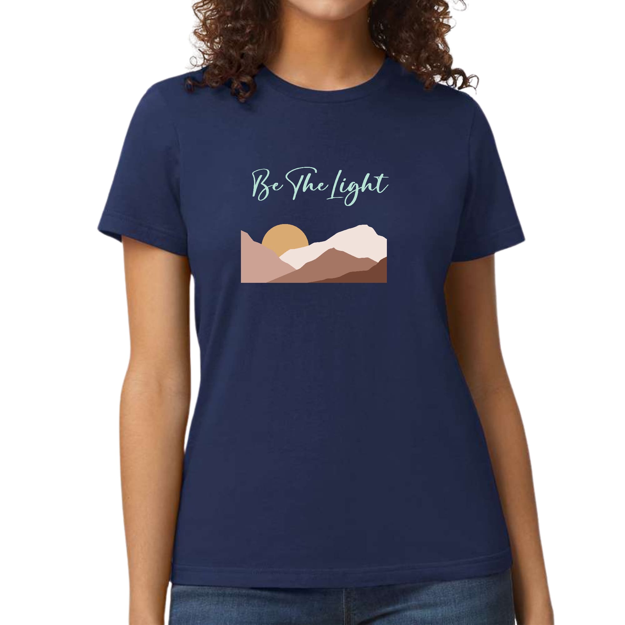 Womens Graphic T-shirt Say it Soul, be the Light Illustration-2