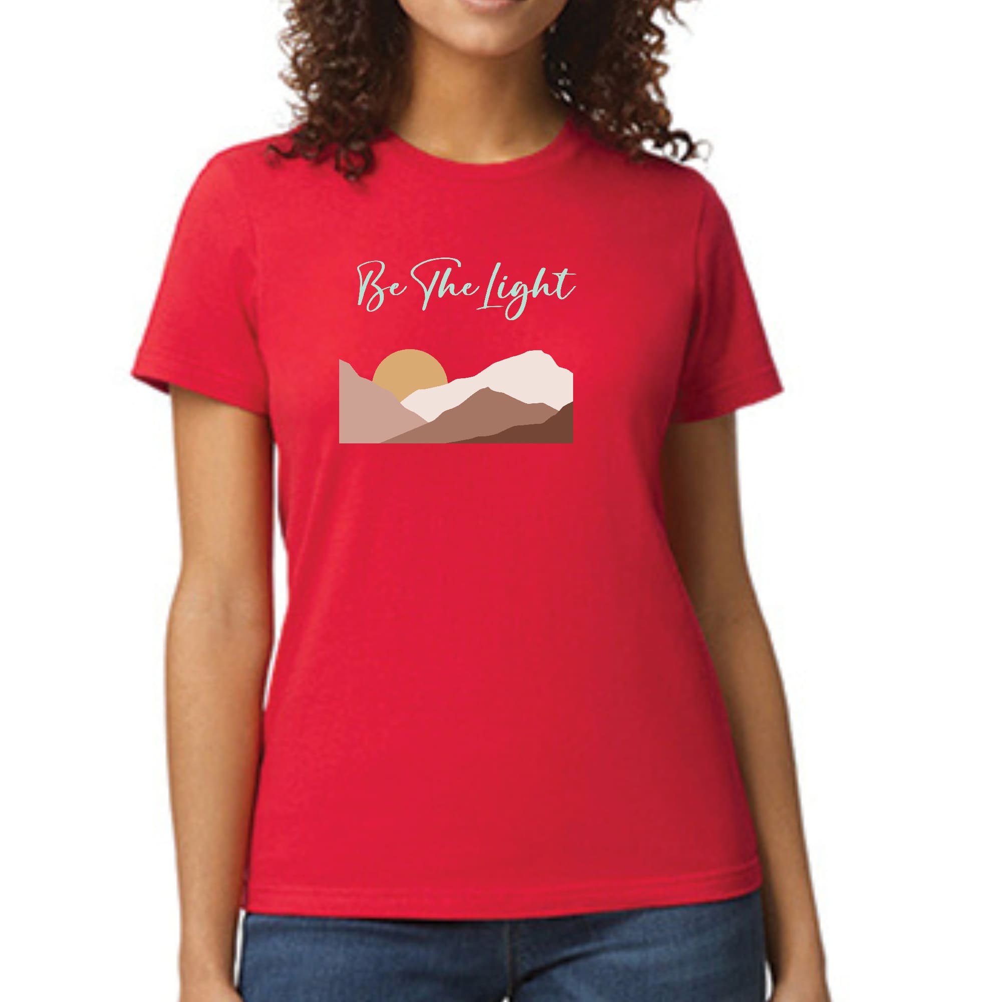 Womens Graphic T-shirt Say it Soul, be the Light Illustration-1