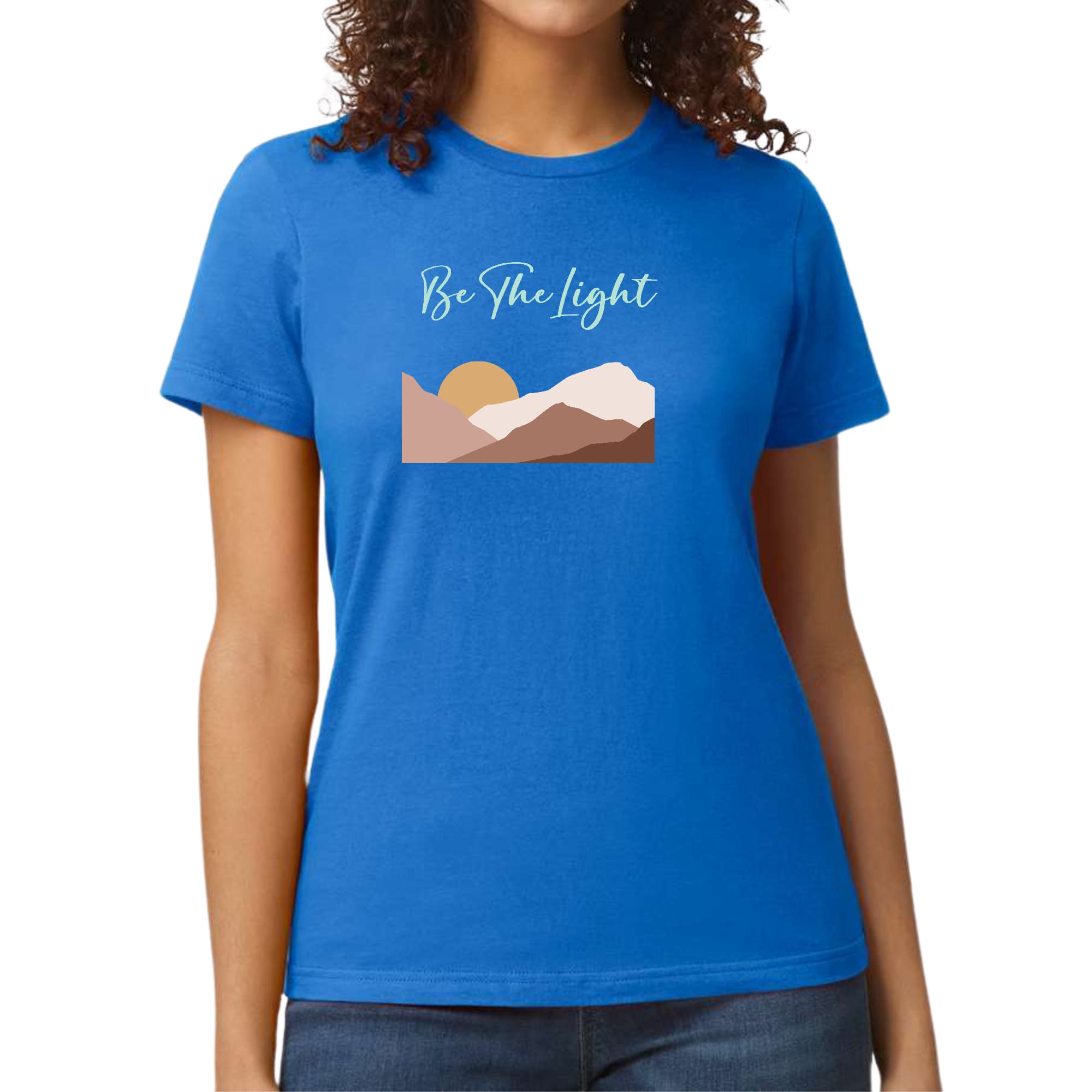 Womens Graphic T-shirt Say it Soul, be the Light Illustration-4