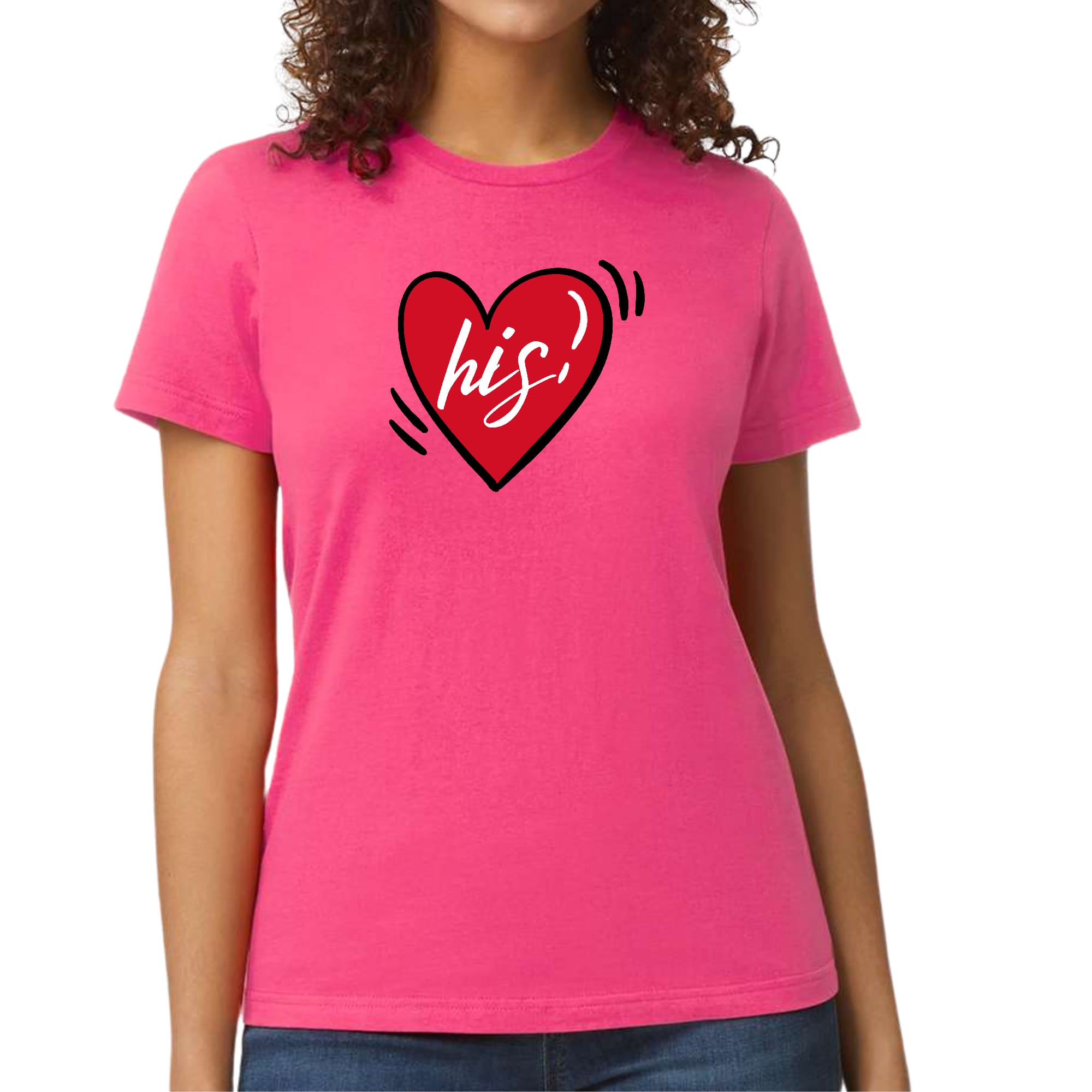 Womens Graphic T-shirt Say it Soul His Heart, Couples-6