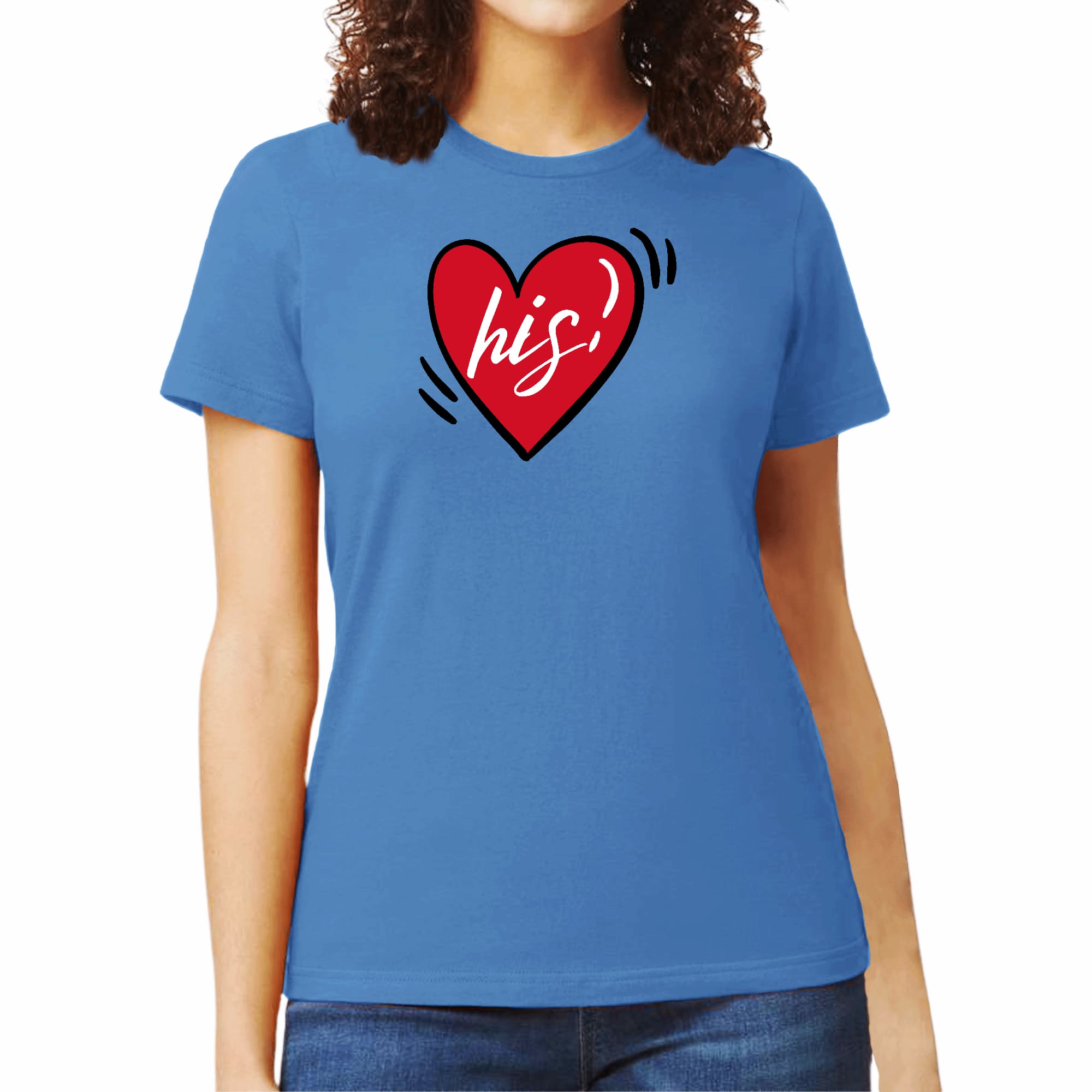 Womens Graphic T-shirt Say it Soul His Heart, Couples-2