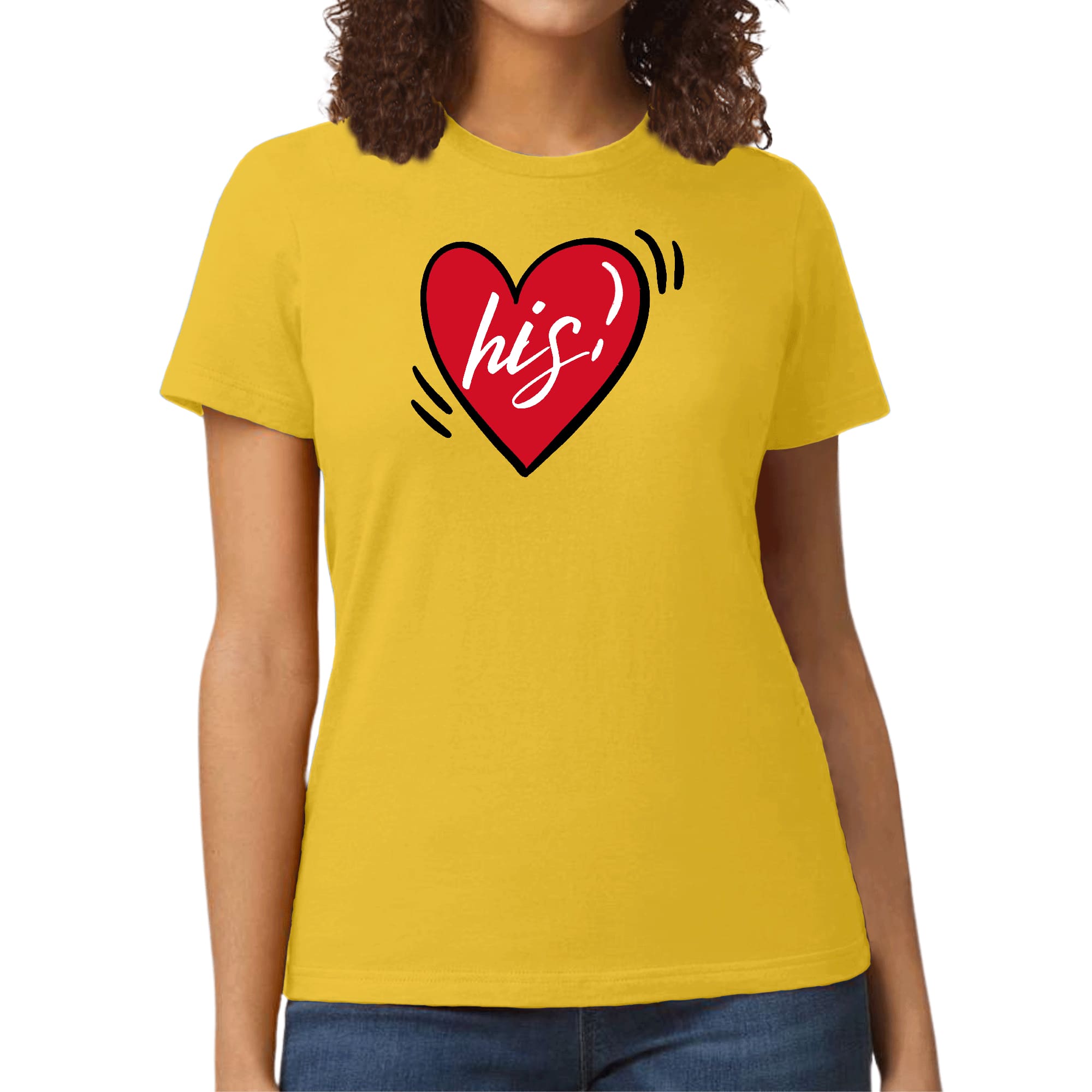 Womens Graphic T-shirt Say it Soul His Heart, Couples-3