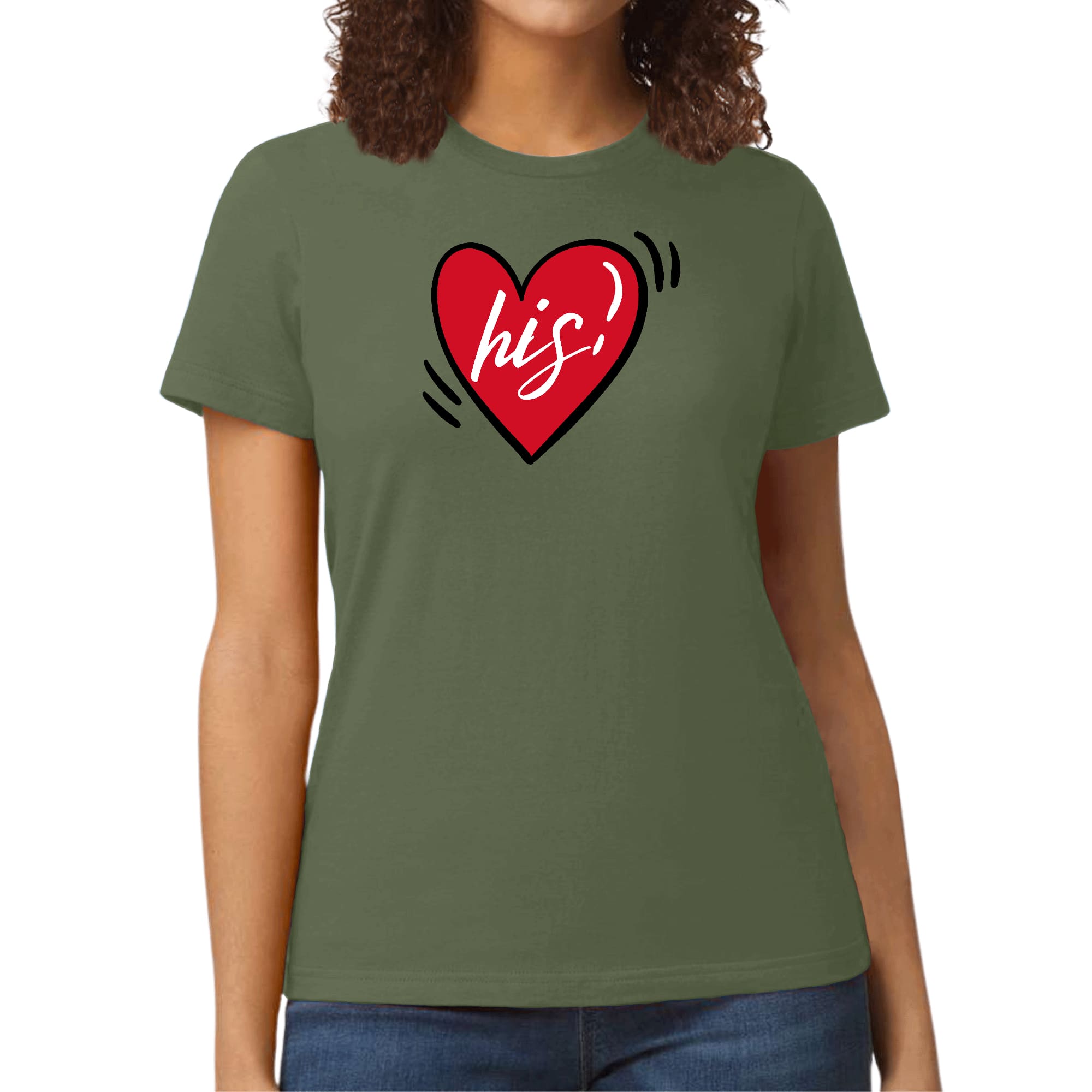 Womens Graphic T-shirt Say it Soul His Heart, Couples-7