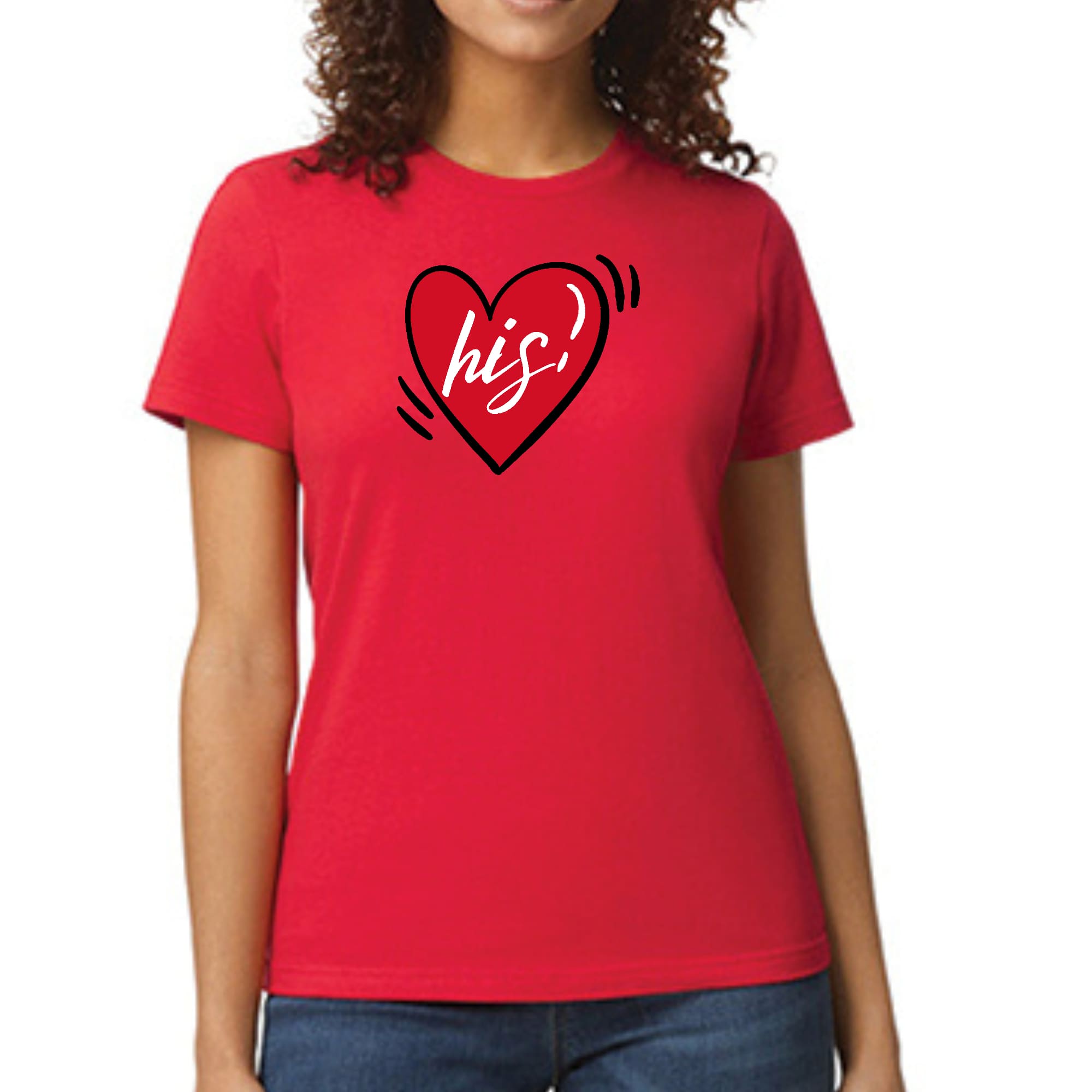 Womens Graphic T-shirt Say it Soul His Heart, Couples-4