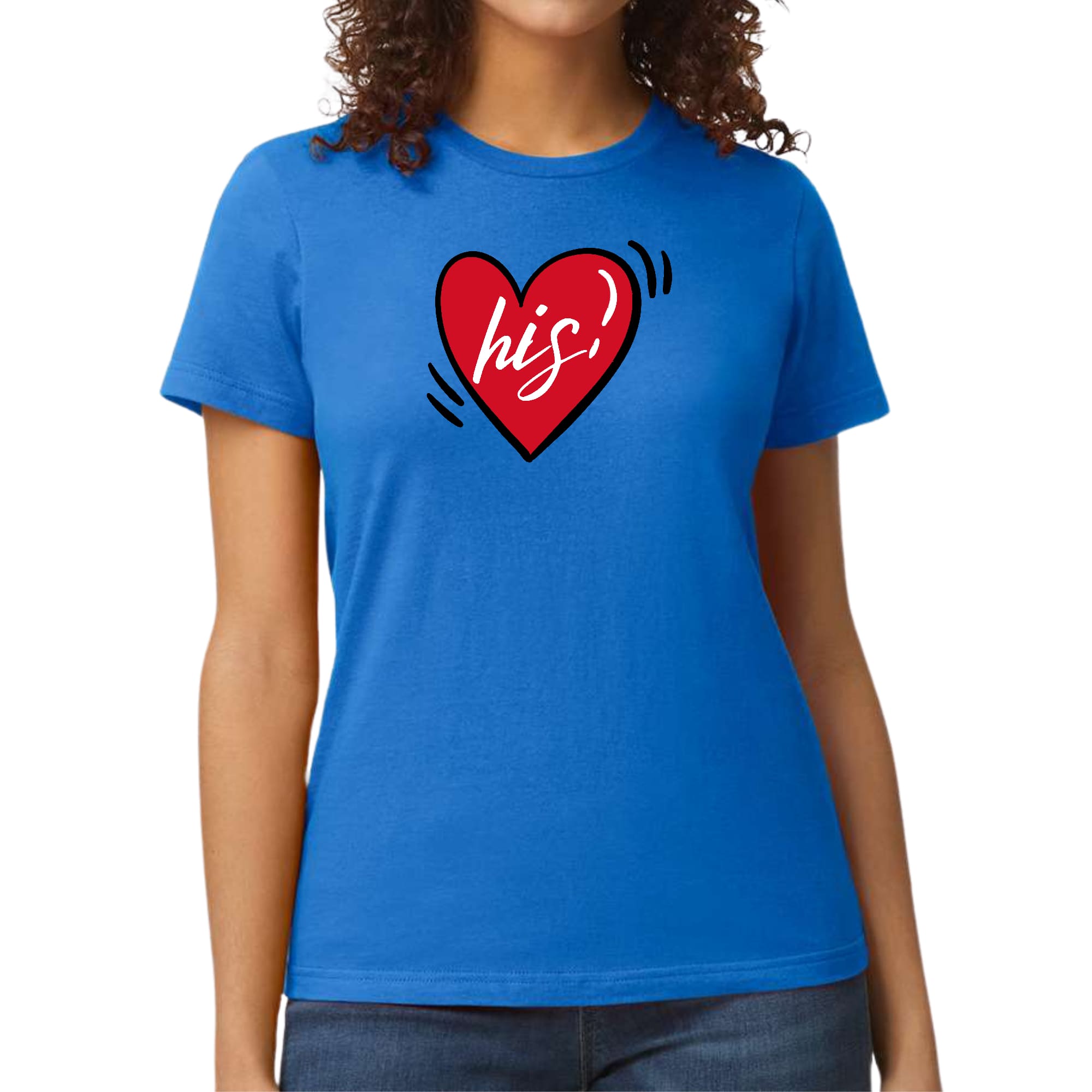 Womens Graphic T-shirt Say it Soul His Heart, Couples-5