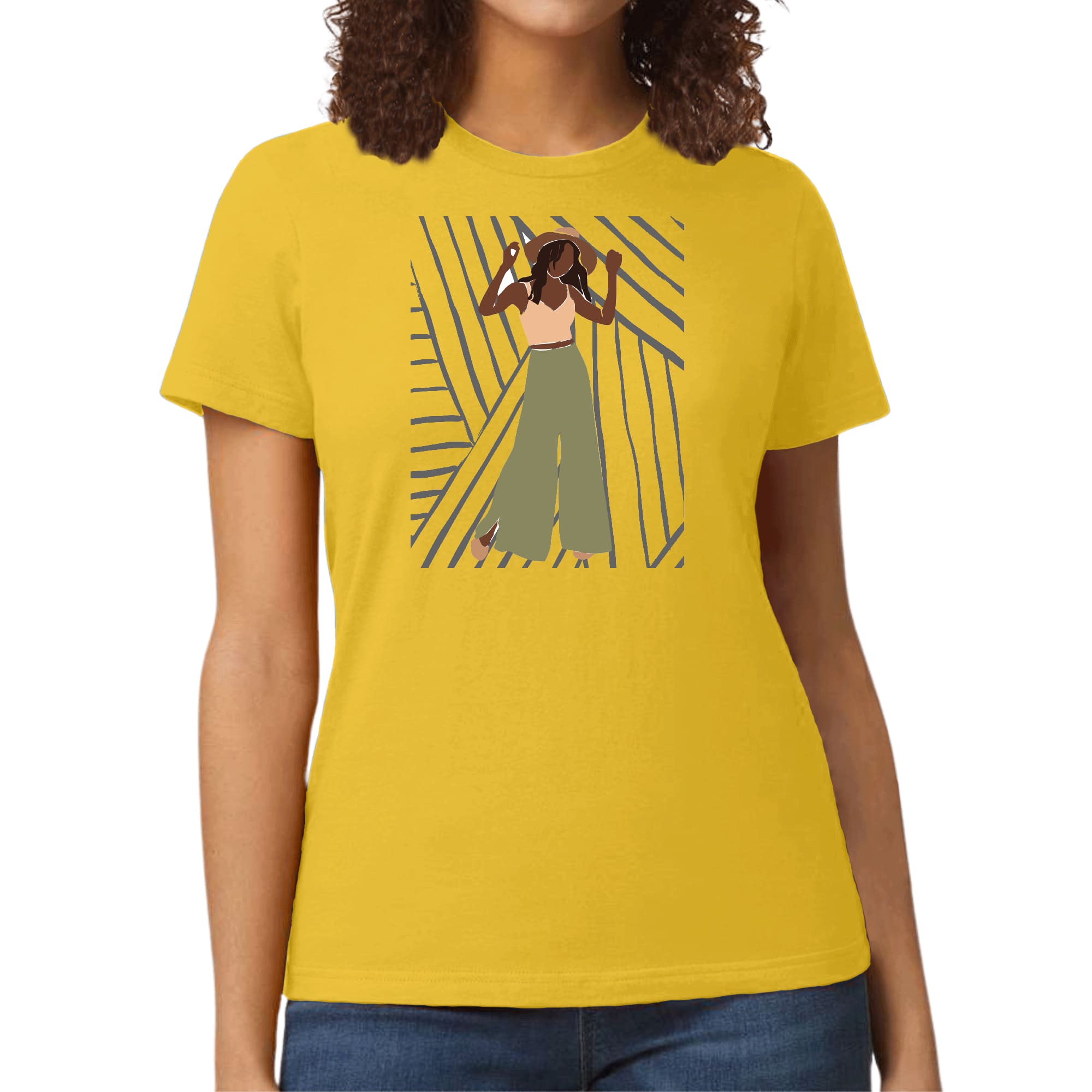 Womens Graphic T-shirt Say it Soul, its Her Groove Thing-3