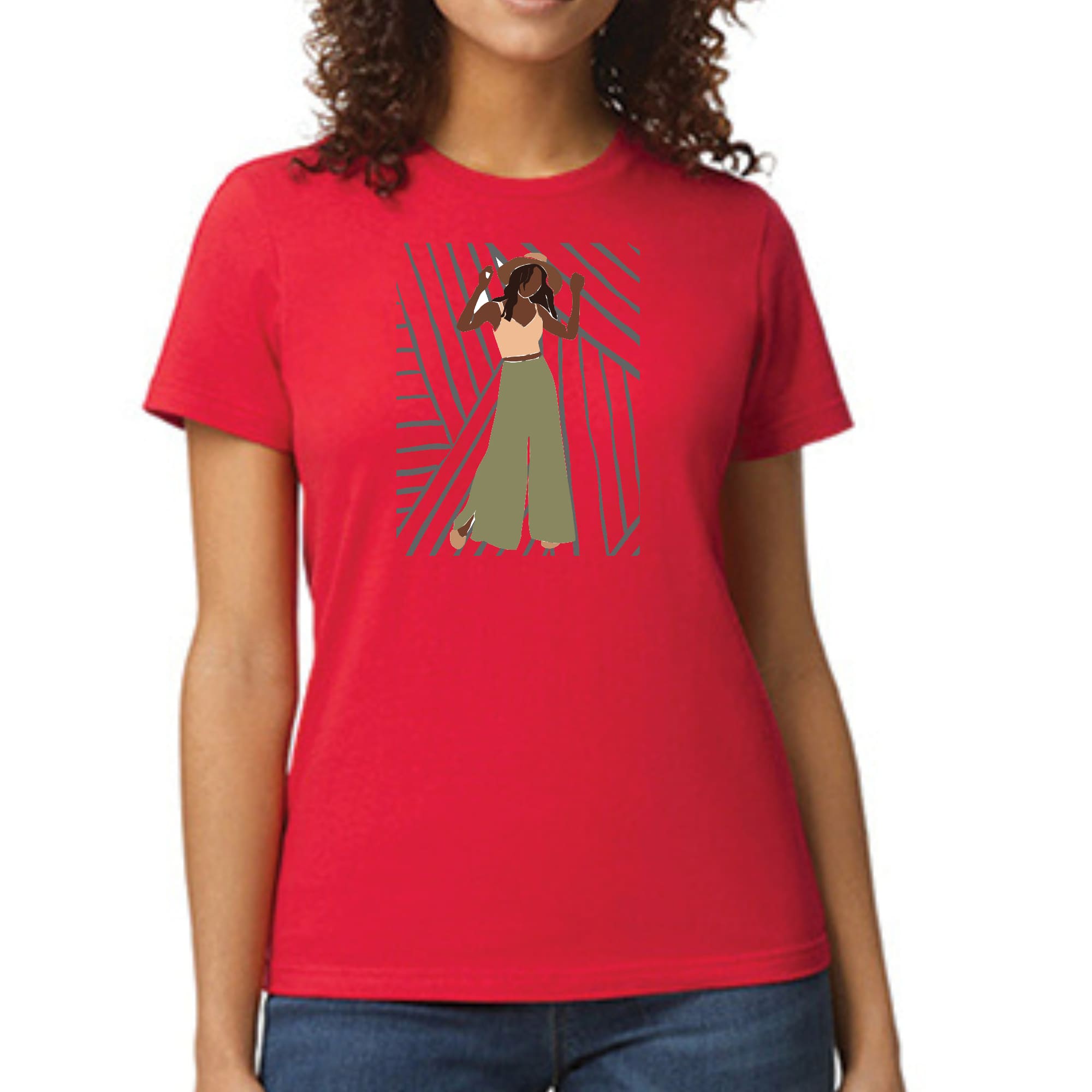 Womens Graphic T-shirt Say it Soul, its Her Groove Thing-4