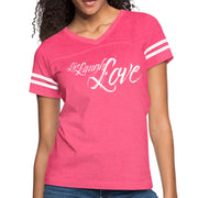 Womens Graphic Vintage Sport T-shirt, Live Laugh Love Illustration-5