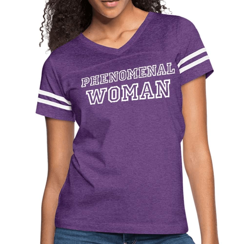 Womens Graphic Vintage Tee, Phenomenal Woman Sport T-shirt-0