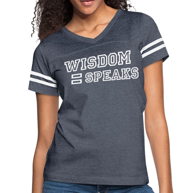 Womens Graphic Vintage Tee, Wisdom Speaks Sport T-shirt-3