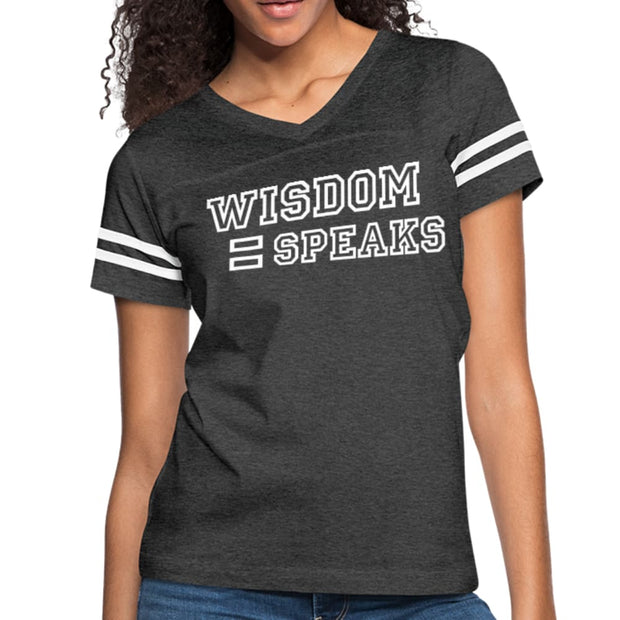 Womens Graphic Vintage Tee, Wisdom Speaks Sport T-shirt-2
