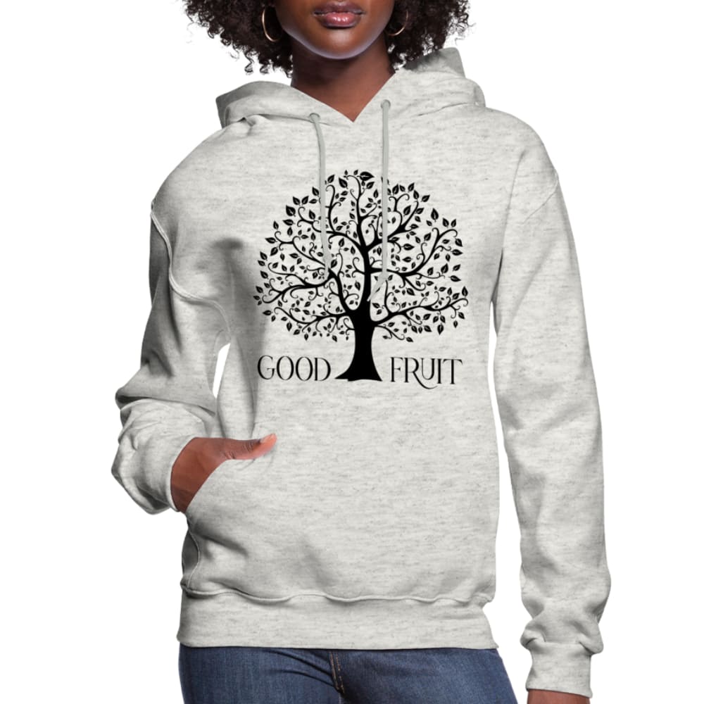 Womens Hoodie, Good Fruit Tree of Life Graphic - S066825-4