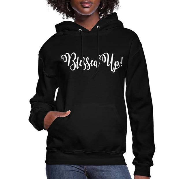 Womens Hoodie - Pullover Hooded Sweatshirt - Graphic/blessed Up-1