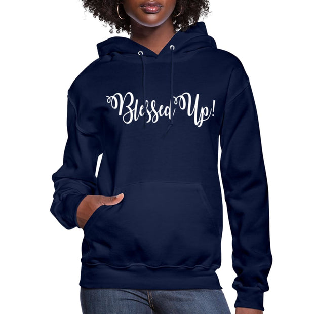 Womens Hoodie - Pullover Hooded Sweatshirt - Graphic/blessed Up-6