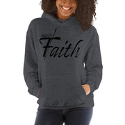 Womens Hoodie - Pullover Sweatshirt - Black Graphic / Inspire Faith-1