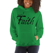 Womens Hoodie - Pullover Sweatshirt - Black Graphic / Inspire Faith-4