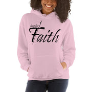 Womens Hoodie - Pullover Sweatshirt - Black Graphic / Inspire Faith-6