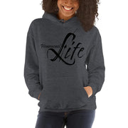Womens Hoodie - Pullover Sweatshirt - Phenomenal Life / Black-2