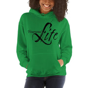 Womens Hoodie - Pullover Sweatshirt - Phenomenal Life / Black-5