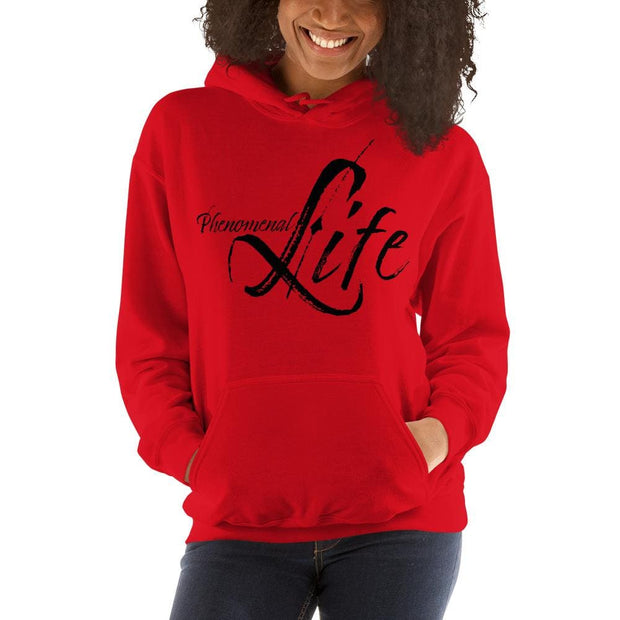 Womens Hoodie - Pullover Sweatshirt - Phenomenal Life / Black-0