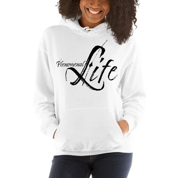 Womens Hoodie - Pullover Sweatshirt - Phenomenal Life / Black-1