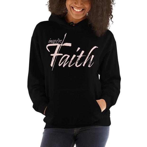 Womens Hoodie - Pullover Sweatshirt - Pink Graphic / Inspire Faith-2