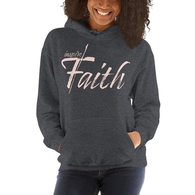 Womens Hoodie - Pullover Sweatshirt - Pink Graphic / Inspire Faith-3