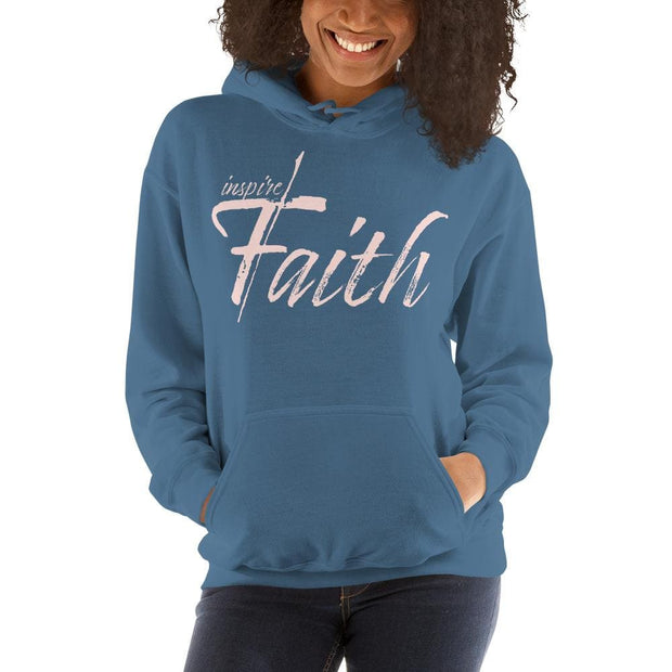 Womens Hoodie - Pullover Sweatshirt - Pink Graphic / Inspire Faith-6