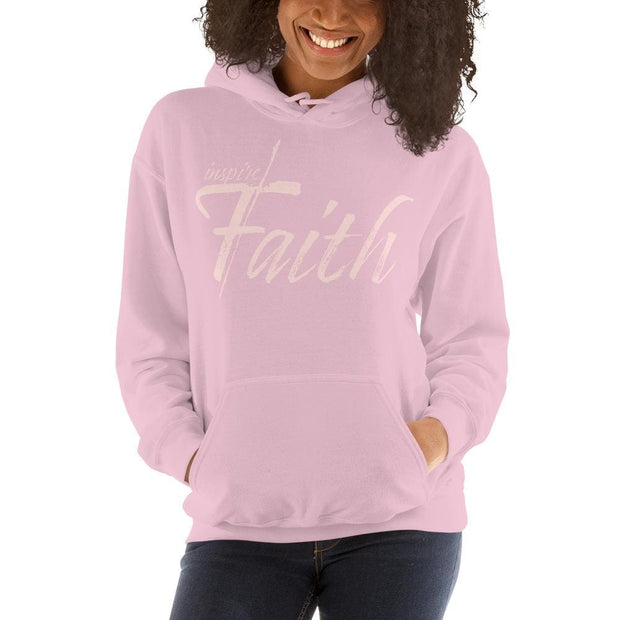 Womens Hoodie - Pullover Sweatshirt - Pink Graphic / Inspire Faith-9