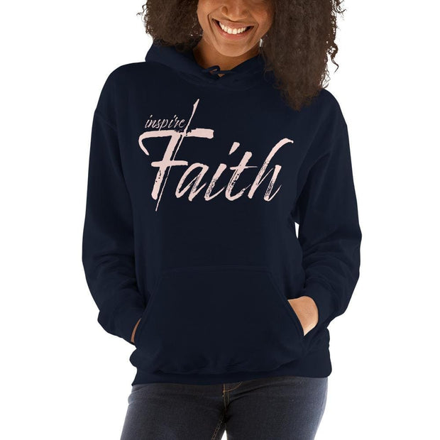 Womens Hoodie - Pullover Sweatshirt - Pink Graphic / Inspire Faith-4