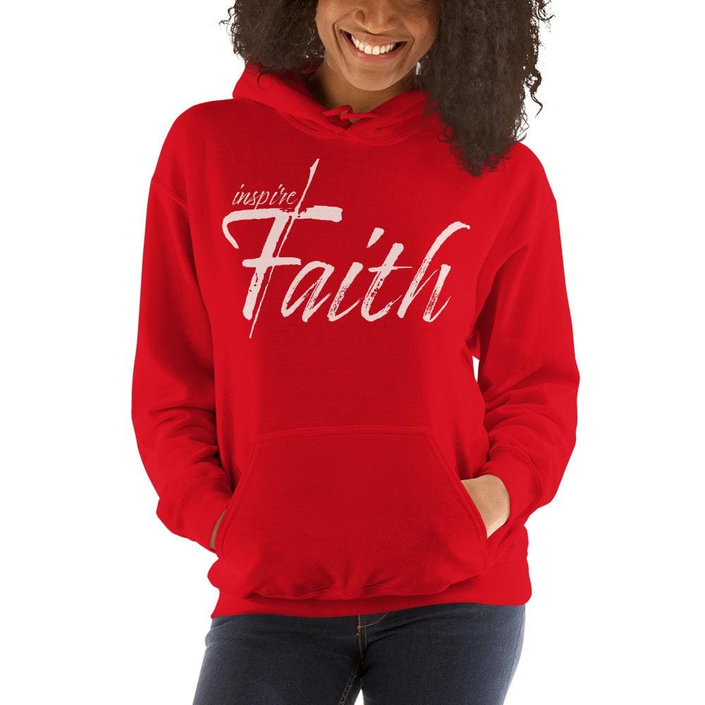 Womens Hoodie - Pullover Sweatshirt - Pink Graphic / Inspire Faith-10