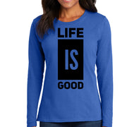 Womens Long Sleeve Graphic T-shirt, Life Is Good-2