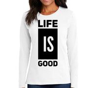 Womens Long Sleeve Graphic T-shirt, Life Is Good-0