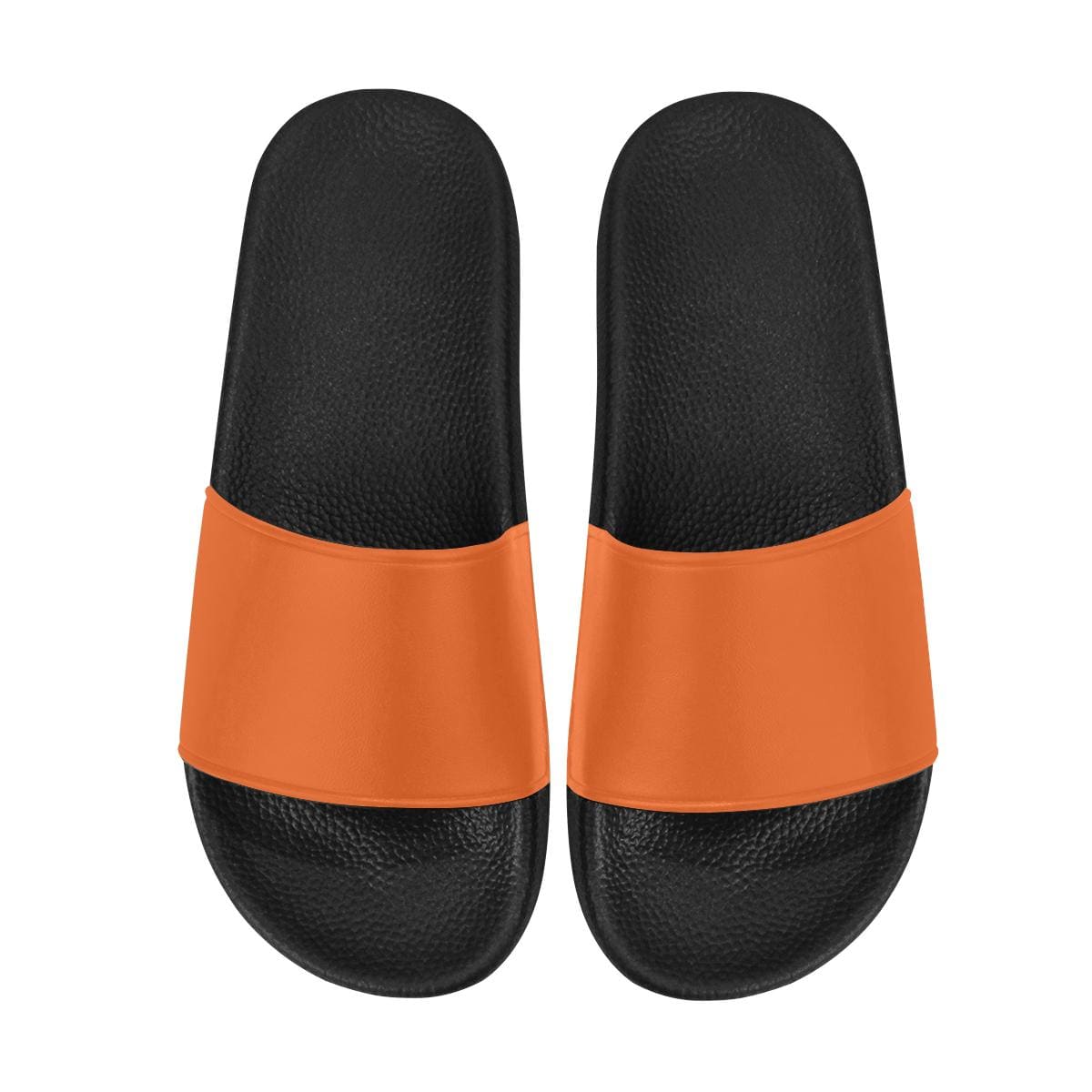 Womens Slides, Flip Flop Sandals, Autumn Orange-2